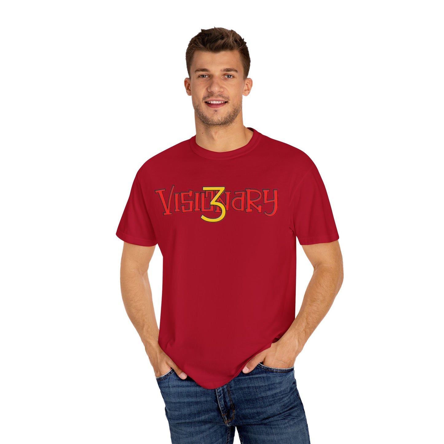 Visionary Unisex Garment-Dyed T-Shirt – Creative Graphic Tee for Everyday Inspiration