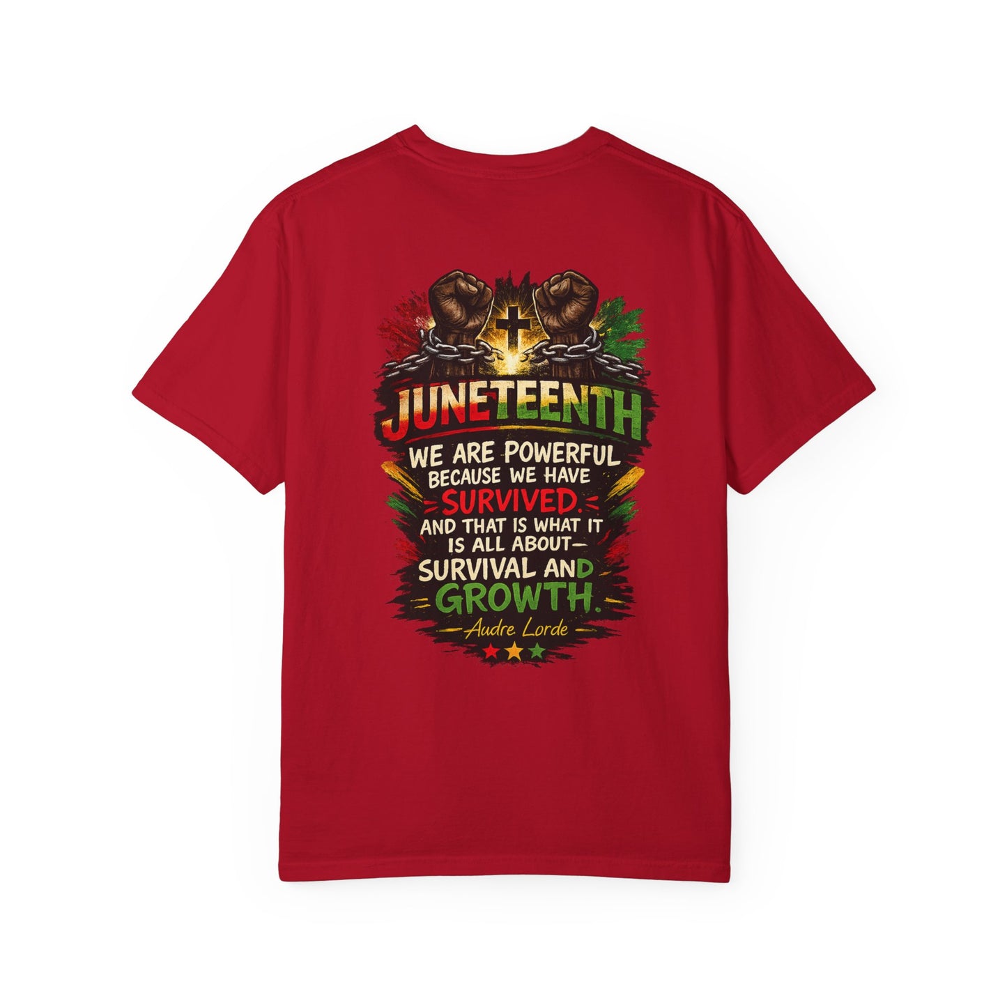 Juneteenth T-Shirt – "We Are Powerful Because We Have Survived" Graphic Tee
