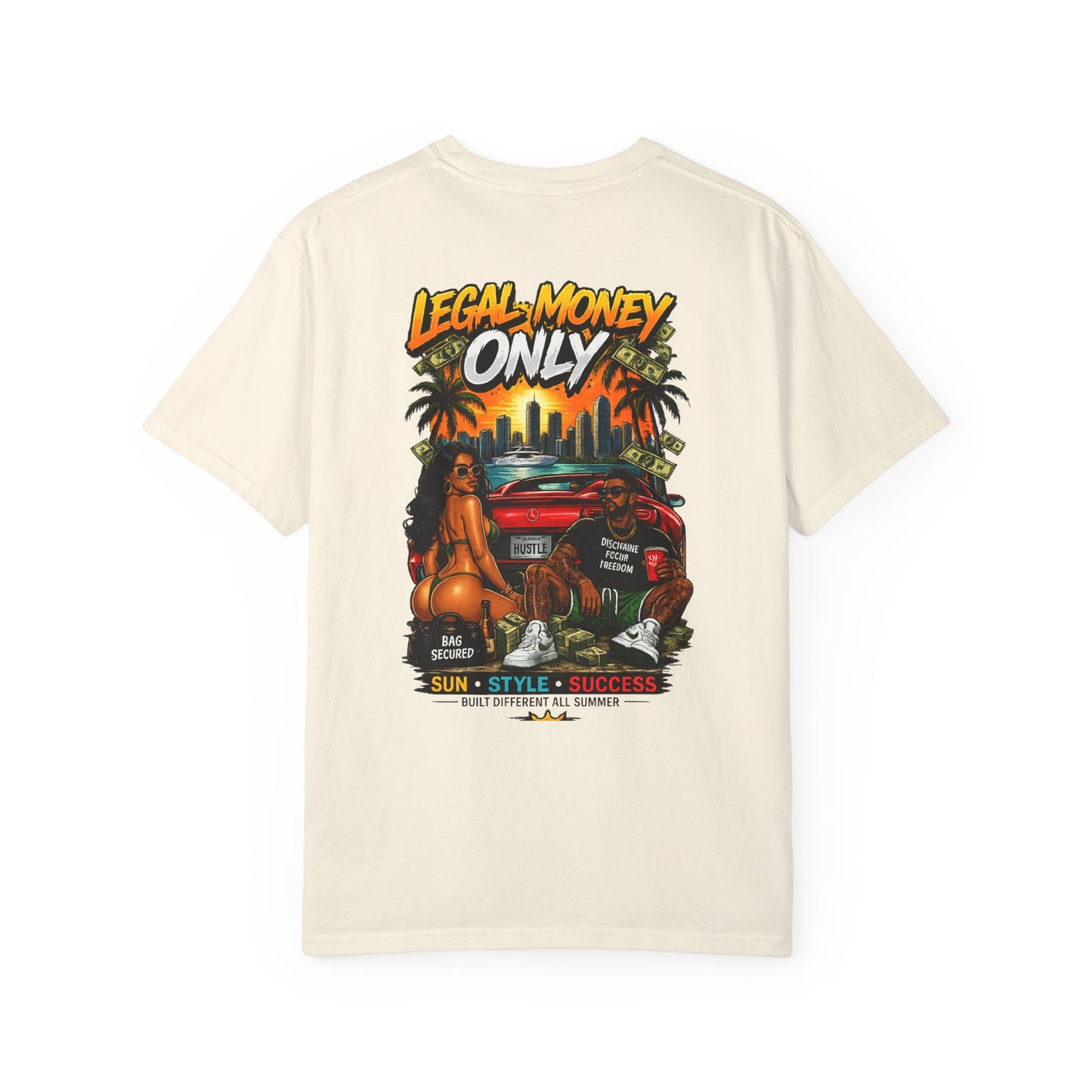 Summer Hustle Graphic T-Shirt — "Legal Money Only" Retro Beach Streetwear