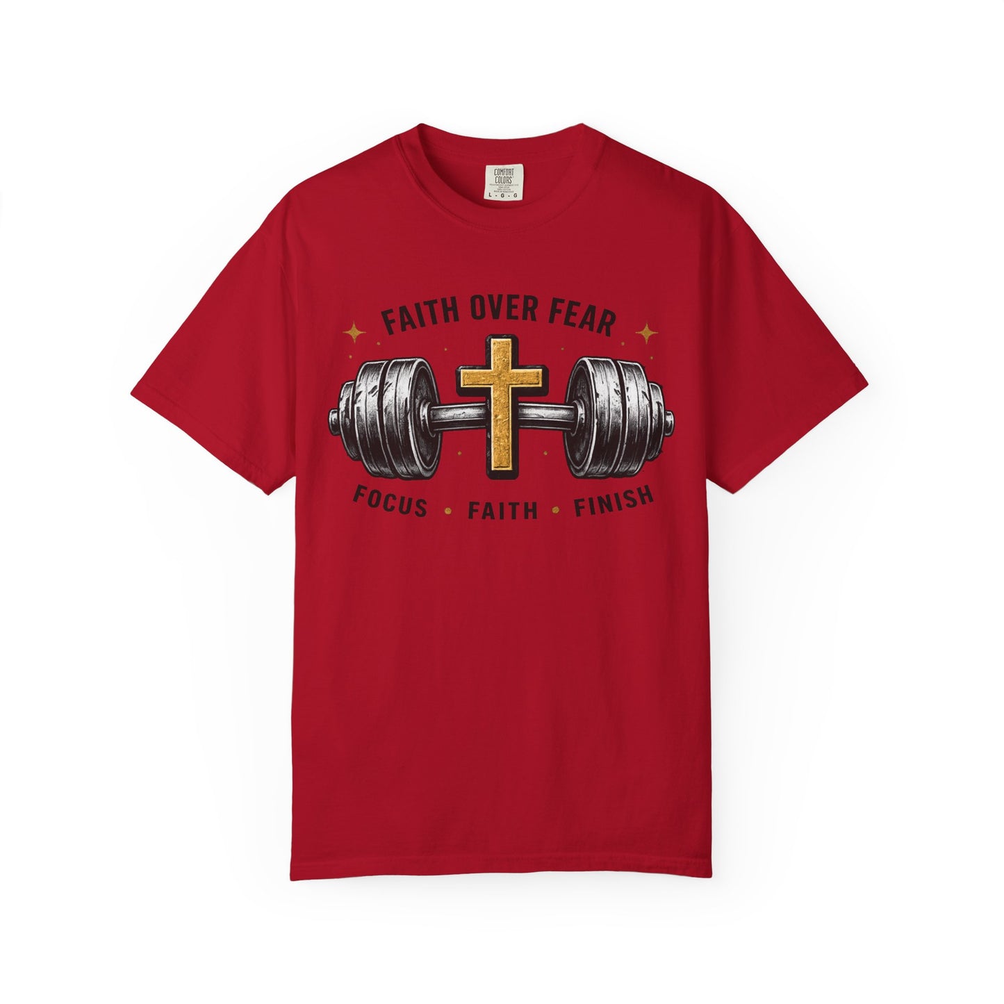 Faith Over Fear T-Shirt – Christian Workout Tee (Focus • Faith • Finish)
