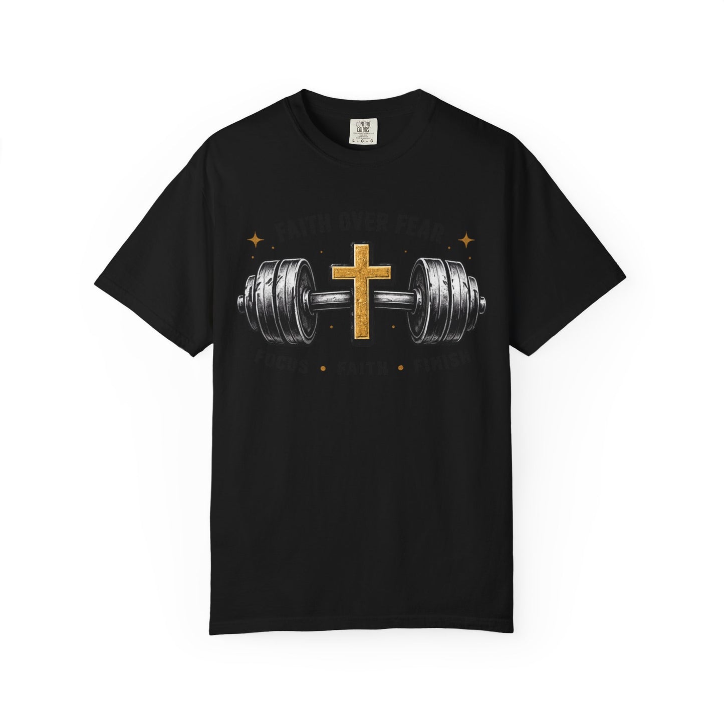 Faith Over Fear T-Shirt – Christian Workout Tee (Focus • Faith • Finish)