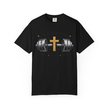 Faith Over Fear T-Shirt – Christian Workout Tee (Focus • Faith • Finish)