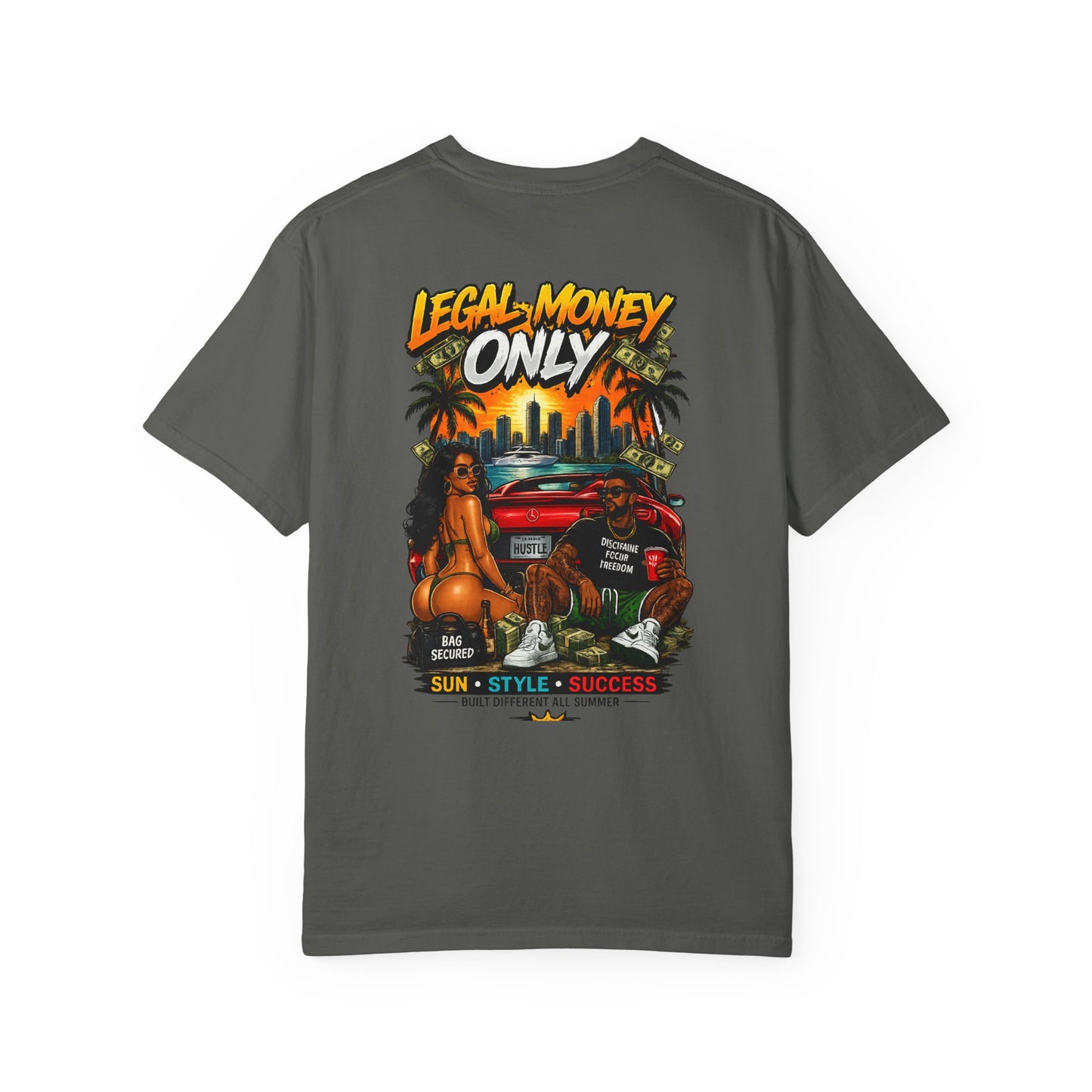 Summer Hustle Graphic T-Shirt — "Legal Money Only" Retro Beach Streetwear