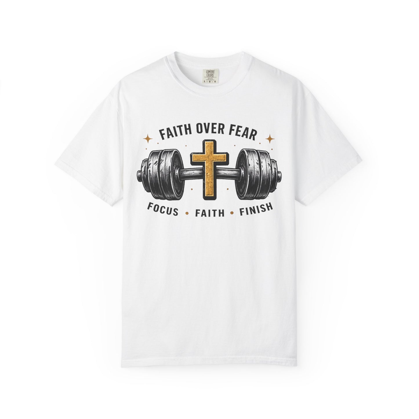 Faith Over Fear T-Shirt – Christian Workout Tee (Focus • Faith • Finish)