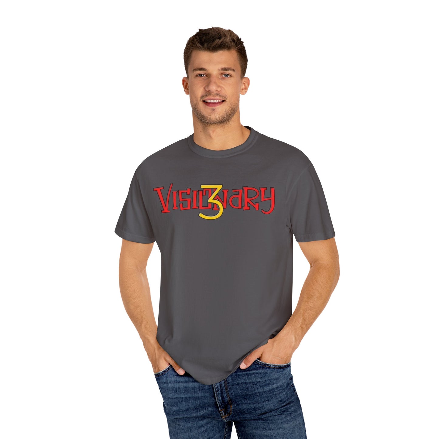Visionary Unisex Garment-Dyed T-Shirt – Creative Graphic Tee for Everyday Inspiration
