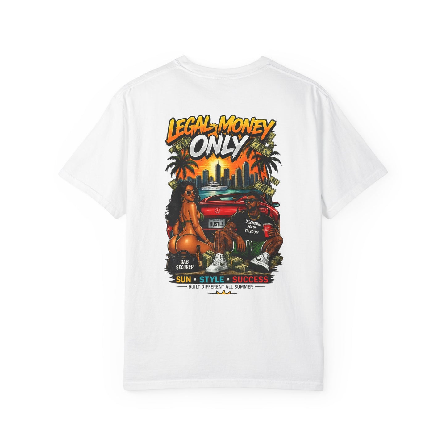 Summer Hustle Graphic T-Shirt — "Legal Money Only" Retro Beach Streetwear