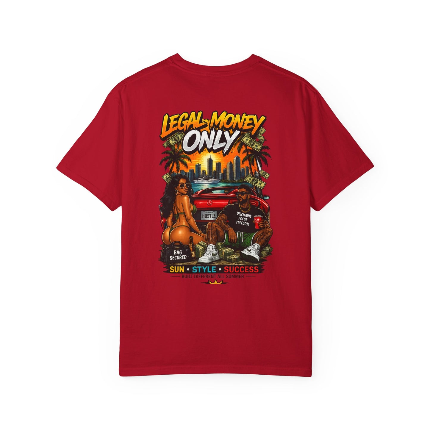 Summer Hustle Graphic T-Shirt — "Legal Money Only" Retro Beach Streetwear