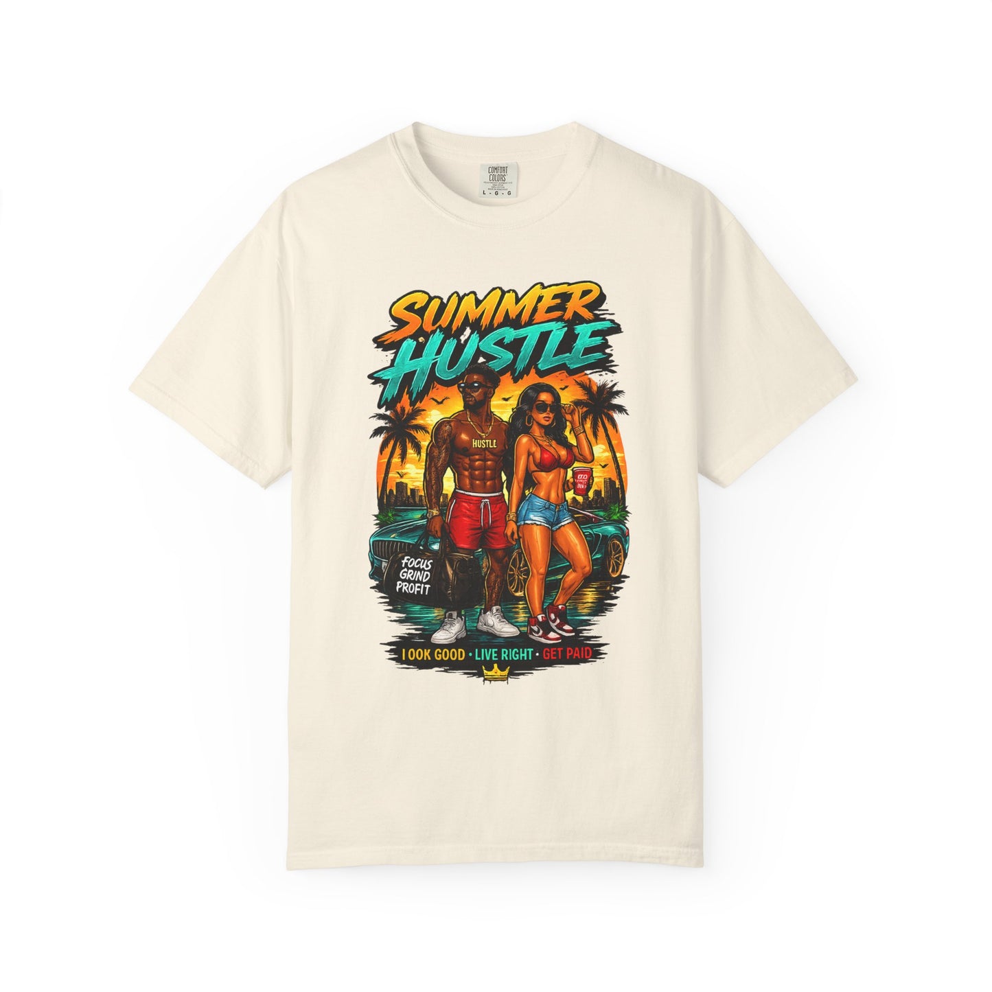 Summer Hustle Graphic T-Shirt — "Legal Money Only" Retro Beach Streetwear