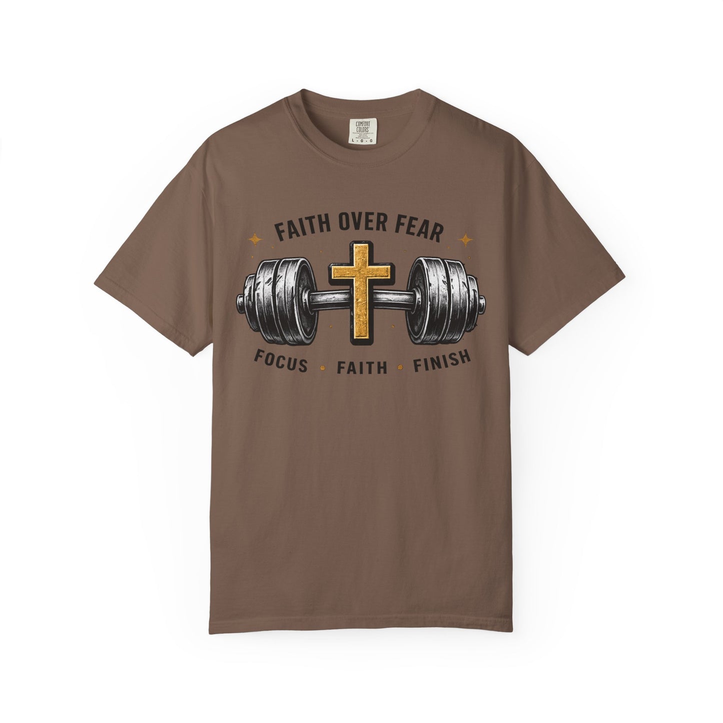 Faith Over Fear T-Shirt – Christian Workout Tee (Focus • Faith • Finish)