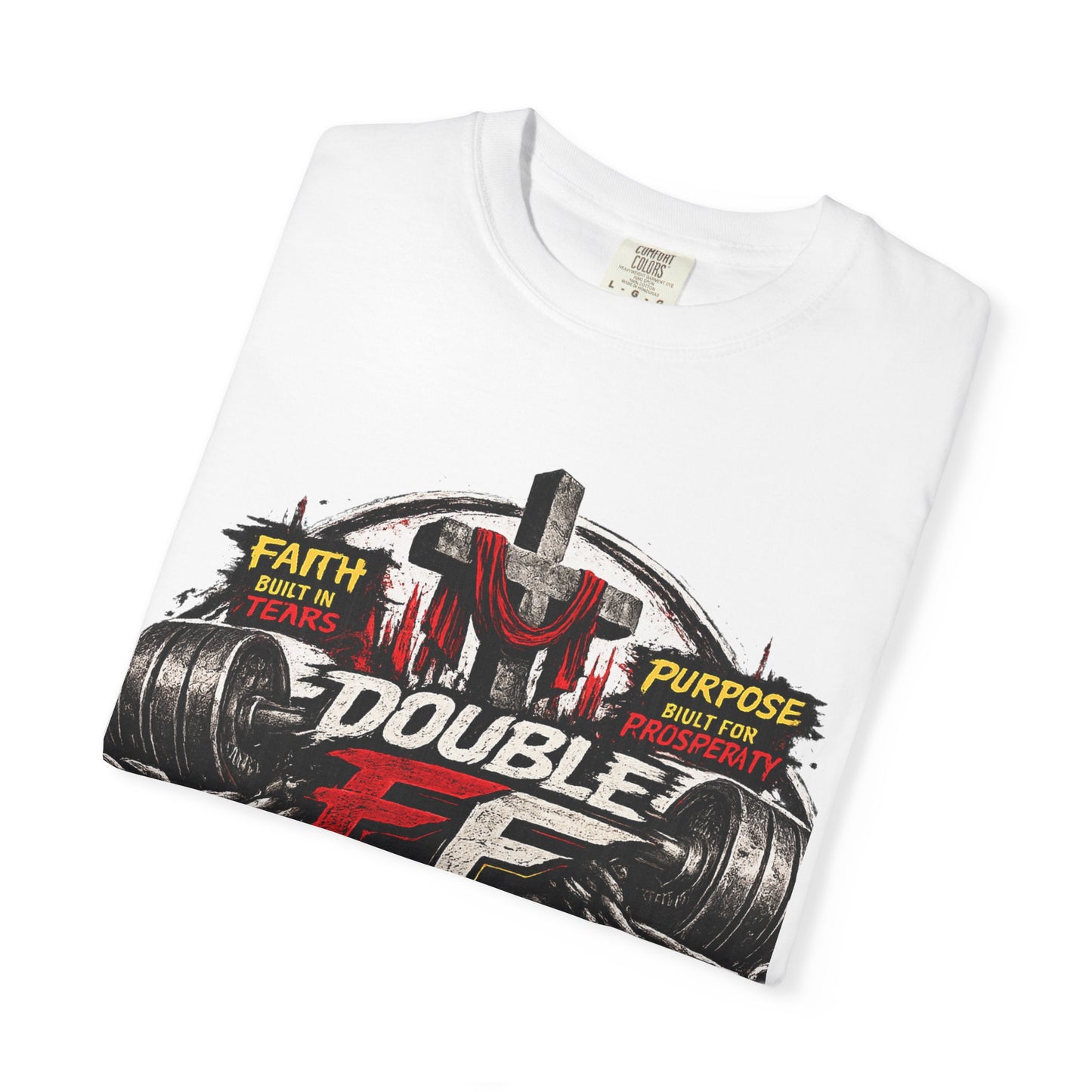 Fitness Tee — "Double F Fit Factory" Strength & Faith Gym T-Shirt