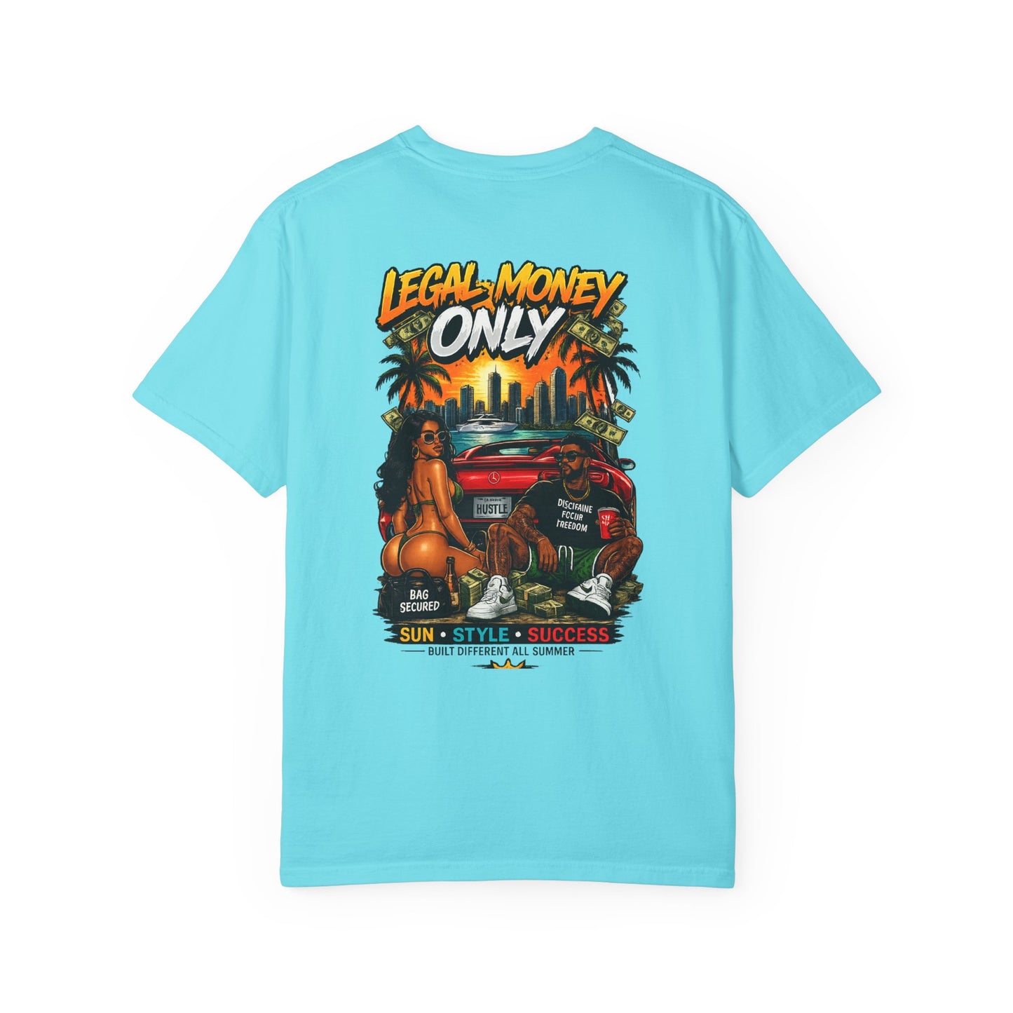 Summer Hustle Graphic T-Shirt — "Legal Money Only" Retro Beach Streetwear