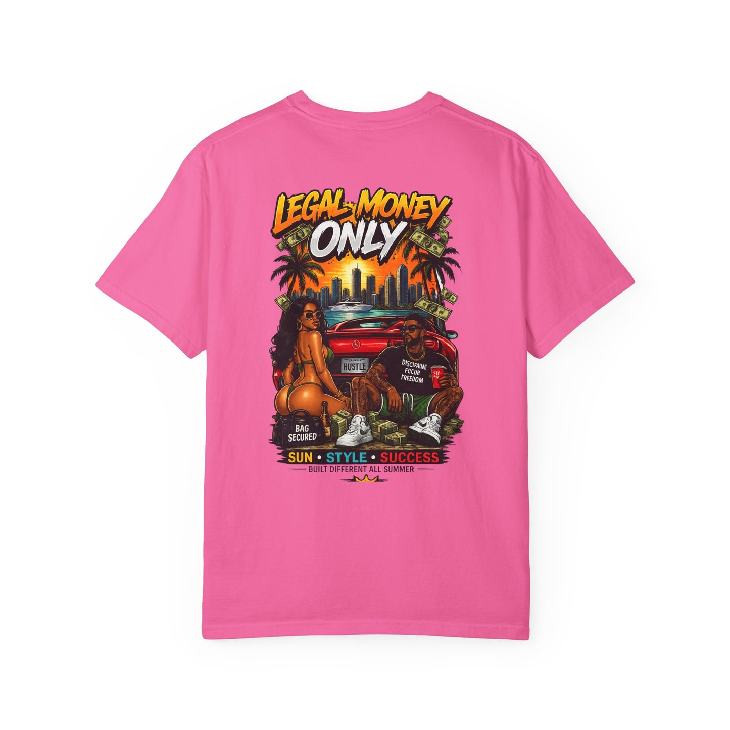 Summer Hustle Graphic T-Shirt — "Legal Money Only" Retro Beach Streetwear