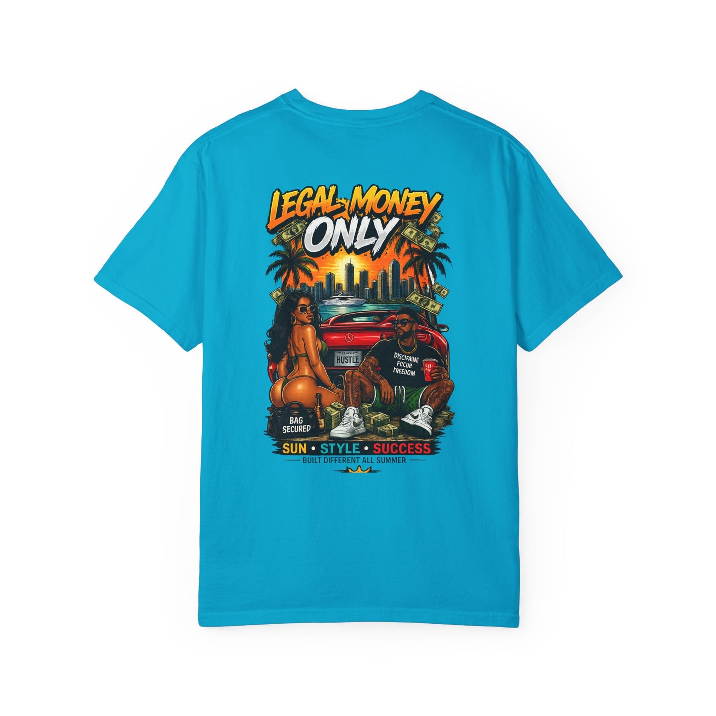 Summer Hustle Graphic T-Shirt — "Legal Money Only" Retro Beach Streetwear