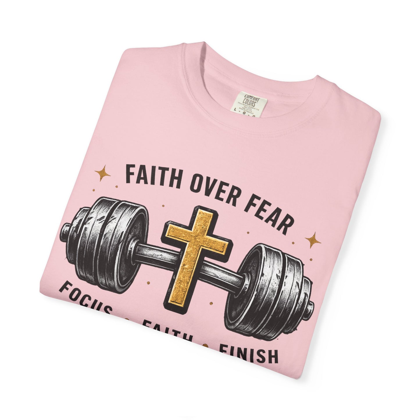 Faith Over Fear T-Shirt – Christian Workout Tee (Focus • Faith • Finish)