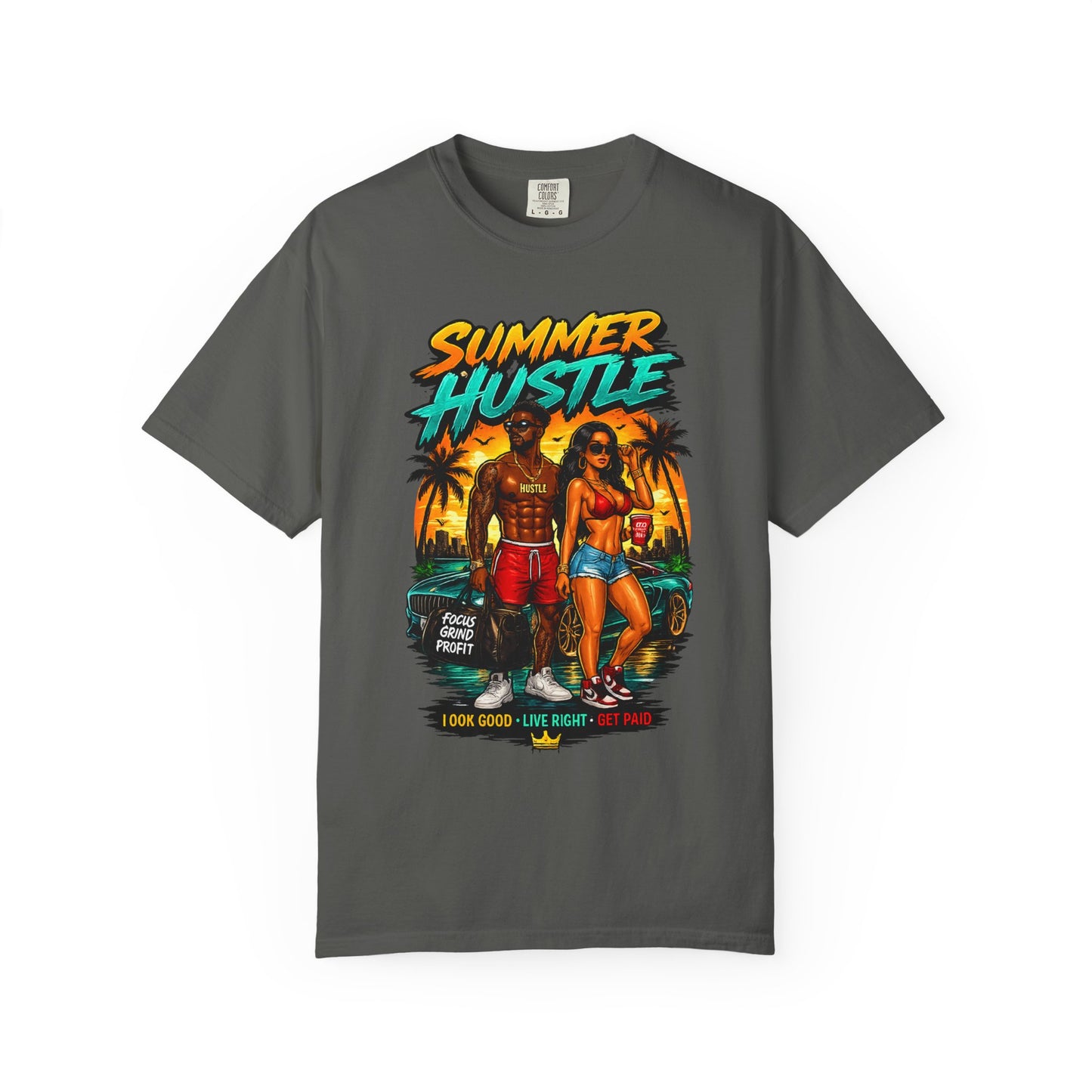 Summer Hustle Graphic T-Shirt — "Legal Money Only" Retro Beach Streetwear