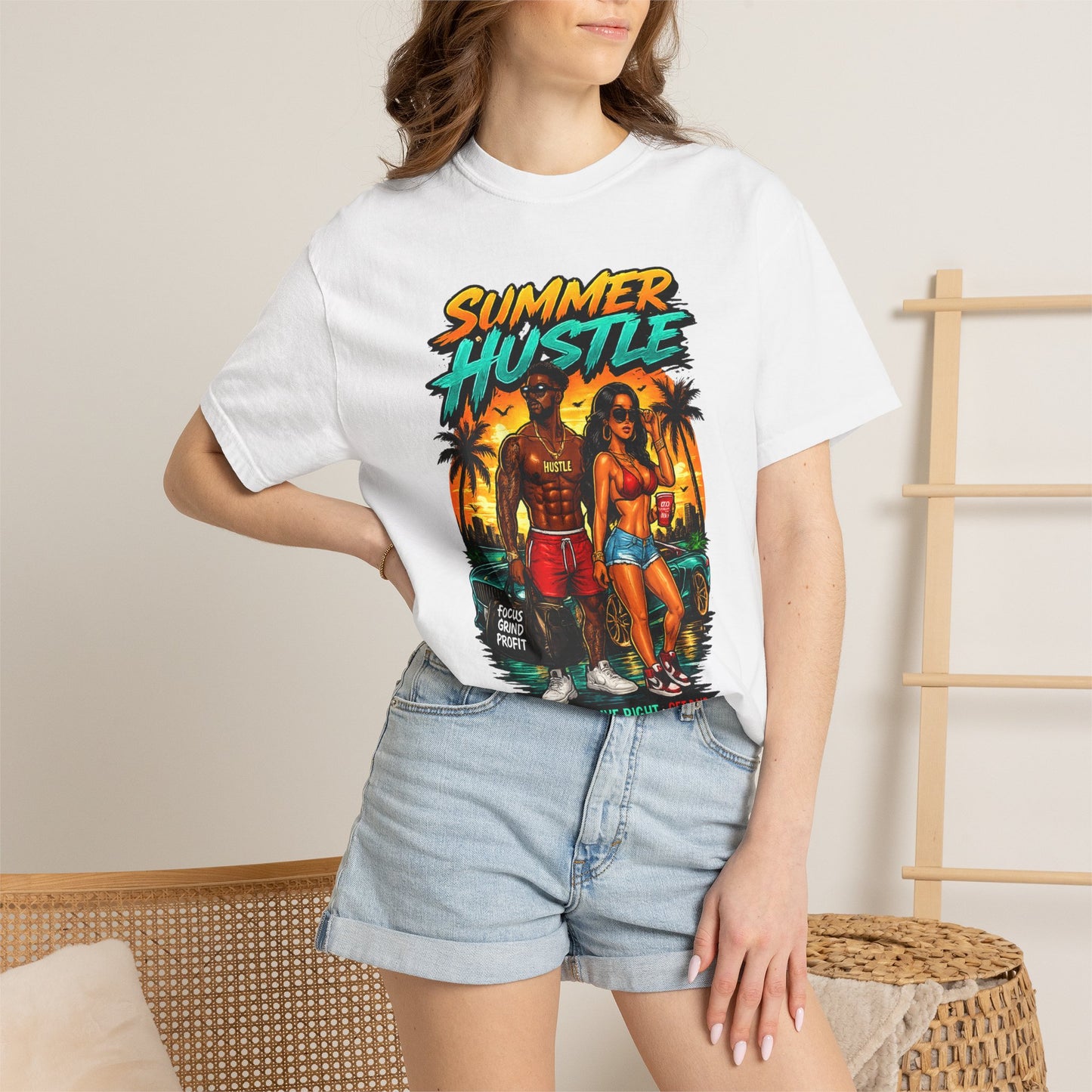 Summer Hustle Graphic T-Shirt — "Legal Money Only" Retro Beach Streetwear