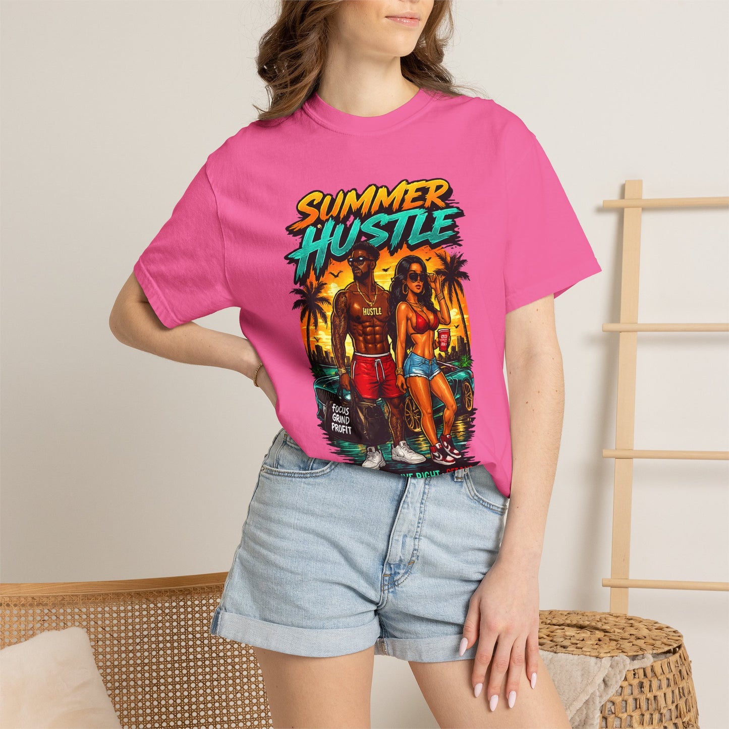 Summer Hustle Graphic T-Shirt — "Legal Money Only" Retro Beach Streetwear