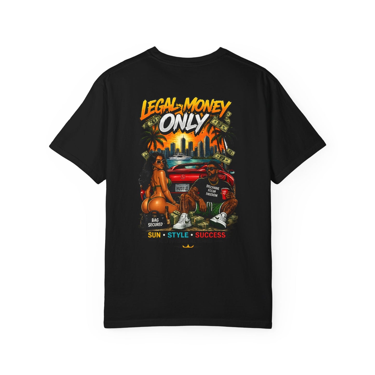 Summer Hustle Graphic T-Shirt — "Legal Money Only" Retro Beach Streetwear