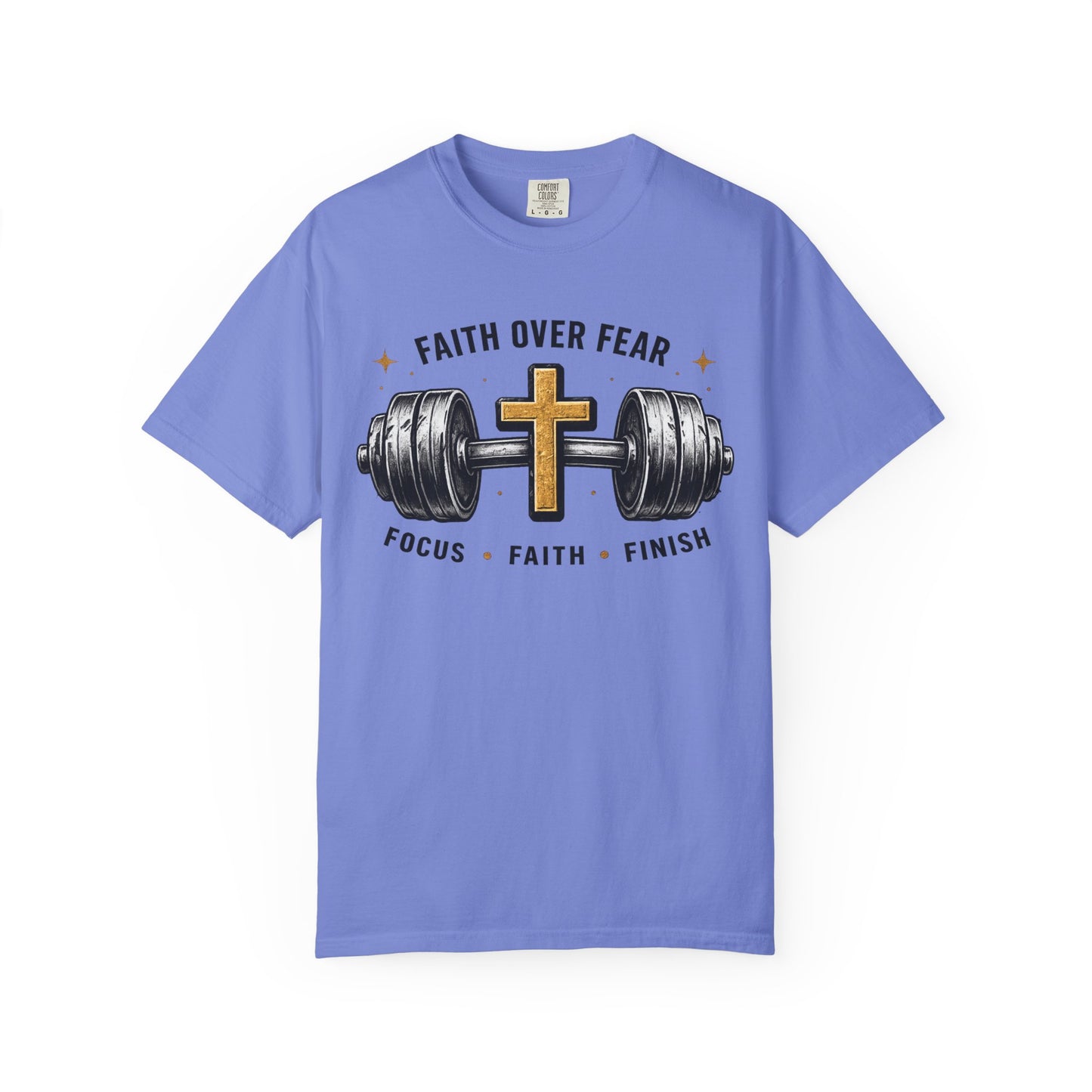 Faith Over Fear T-Shirt – Christian Workout Tee (Focus • Faith • Finish)