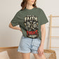 Faith But Fight On Sight T‑Shirt — Christian Warrior Graphic Tee