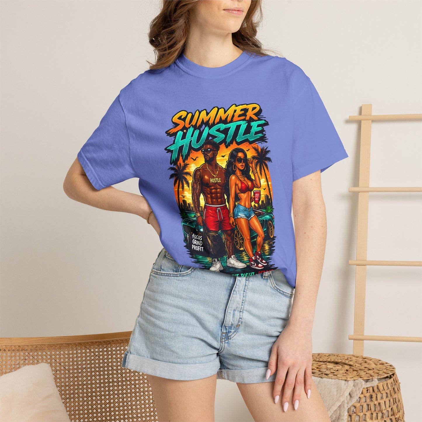 Summer Hustle Graphic T-Shirt — "Legal Money Only" Retro Beach Streetwear