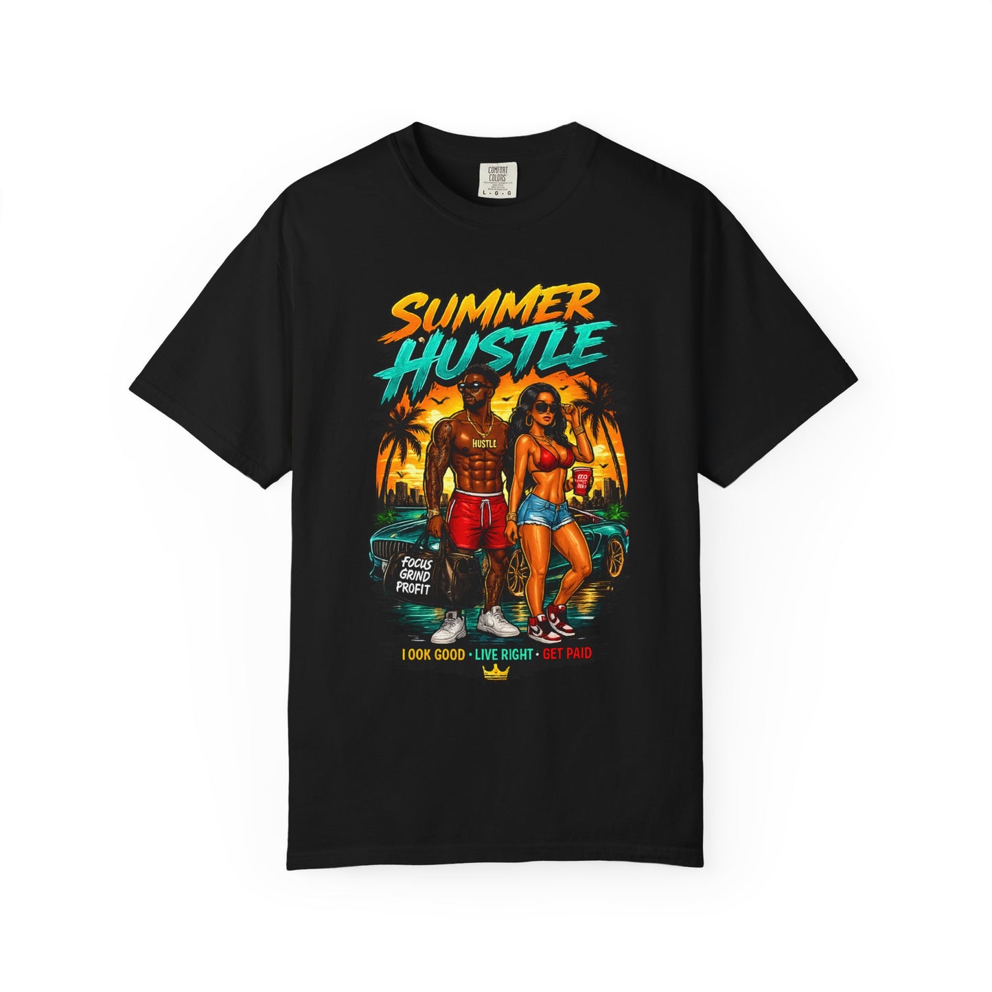 Summer Hustle Graphic T-Shirt — "Legal Money Only" Retro Beach Streetwear