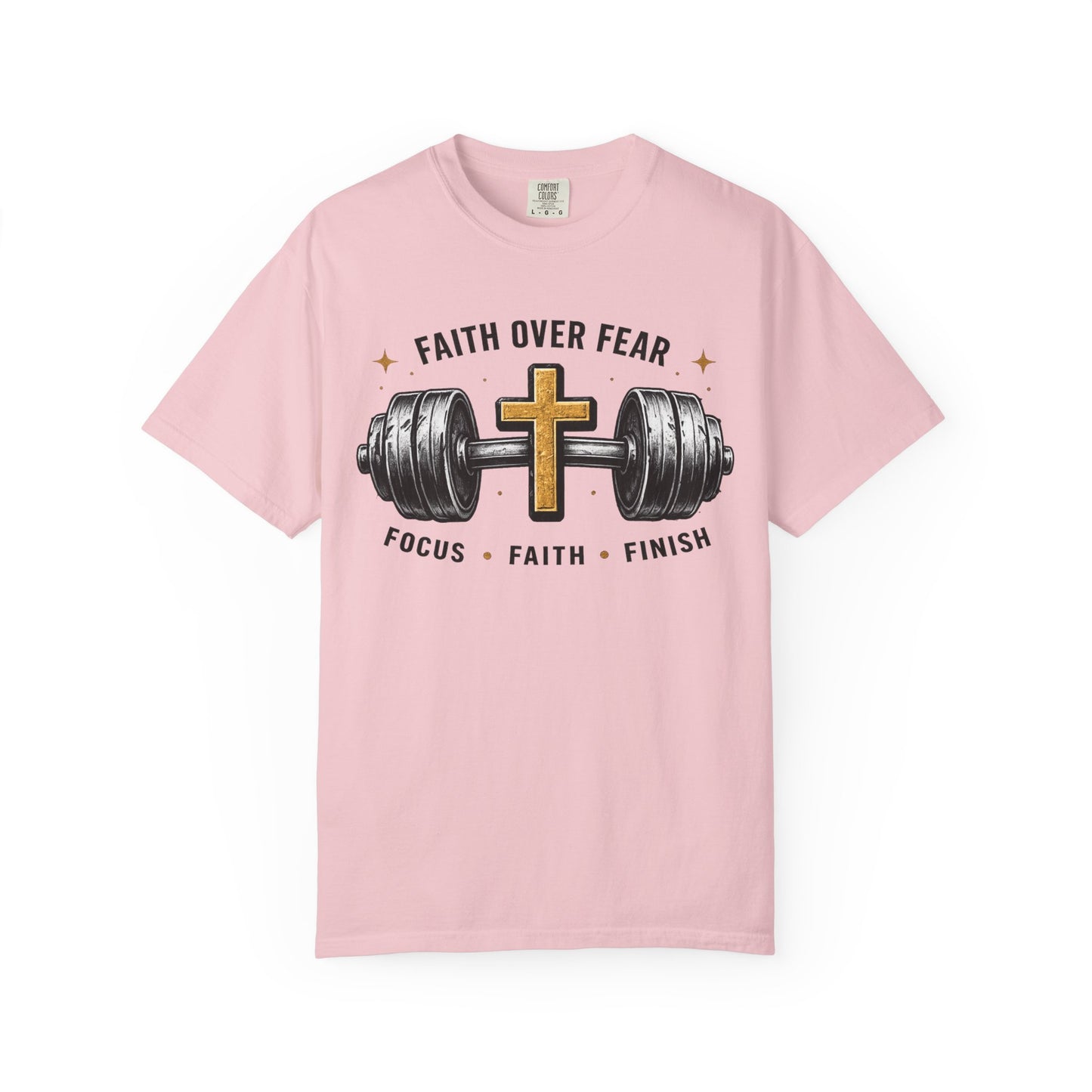 Faith Over Fear T-Shirt – Christian Workout Tee (Focus • Faith • Finish)