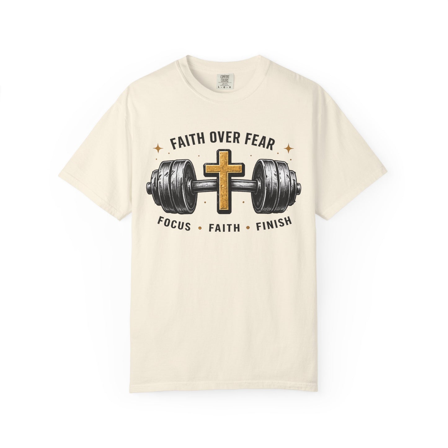 Faith Over Fear T-Shirt – Christian Workout Tee (Focus • Faith • Finish)