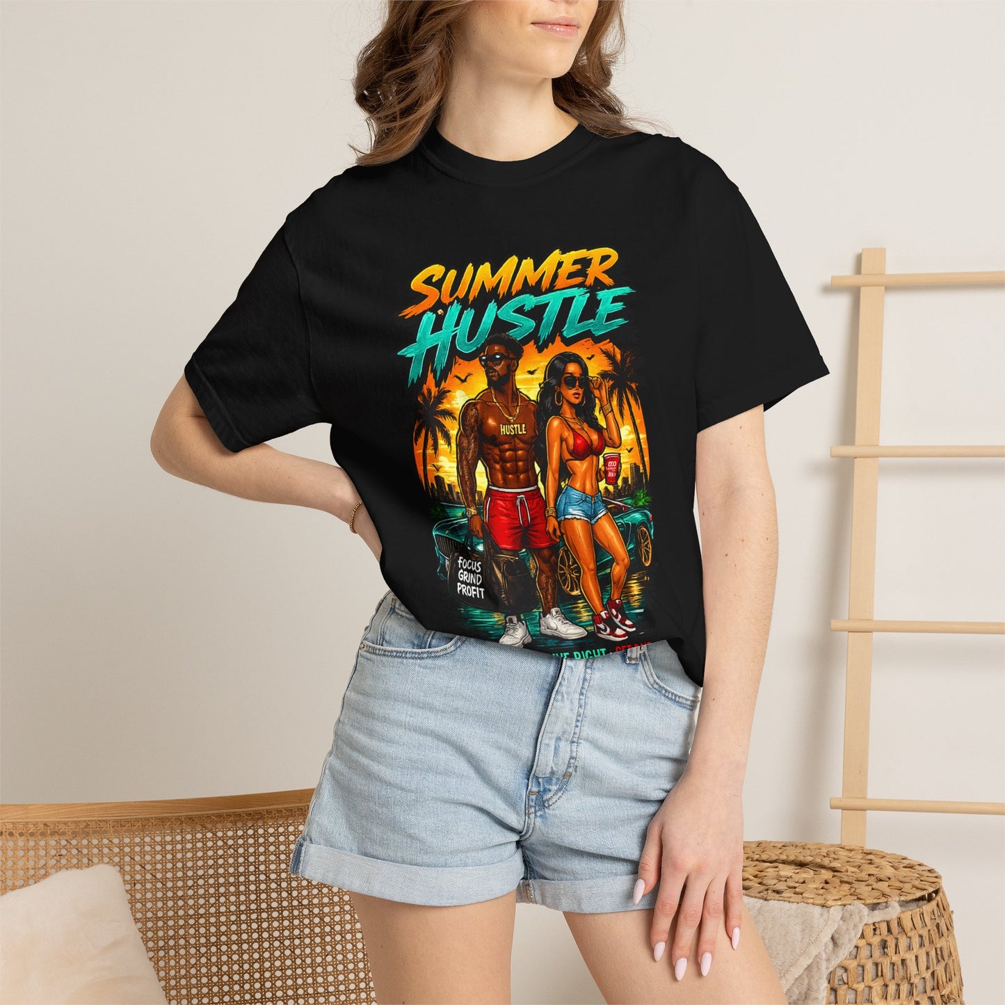 Summer Hustle Graphic T-Shirt — "Legal Money Only" Retro Beach Streetwear