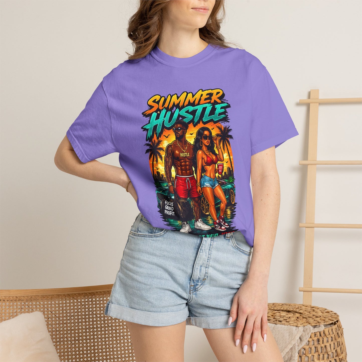 Summer Hustle Graphic T-Shirt — "Legal Money Only" Retro Beach Streetwear