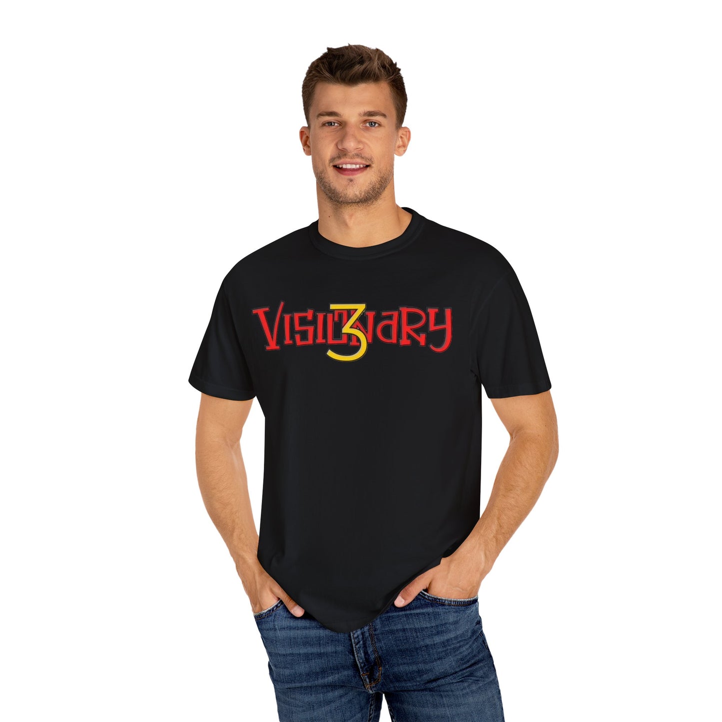 Visionary Unisex Garment-Dyed T-Shirt – Creative Graphic Tee for Everyday Inspiration