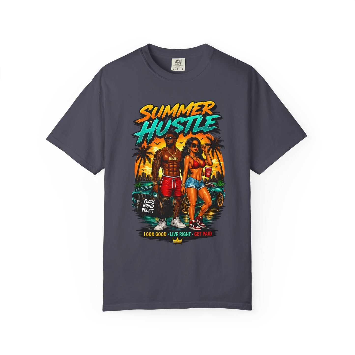 Summer Hustle Graphic T-Shirt — "Legal Money Only" Retro Beach Streetwear