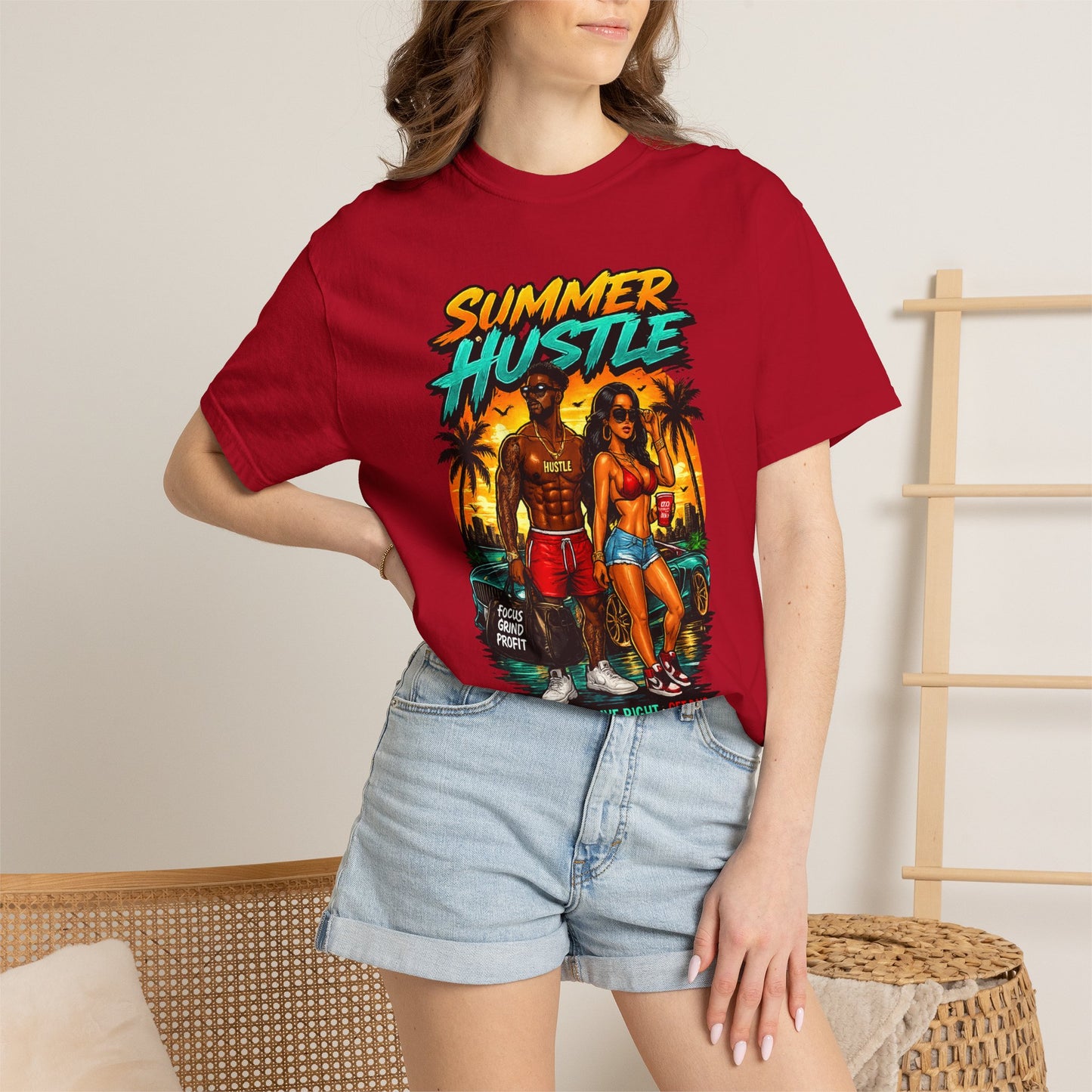 Summer Hustle Graphic T-Shirt — "Legal Money Only" Retro Beach Streetwear
