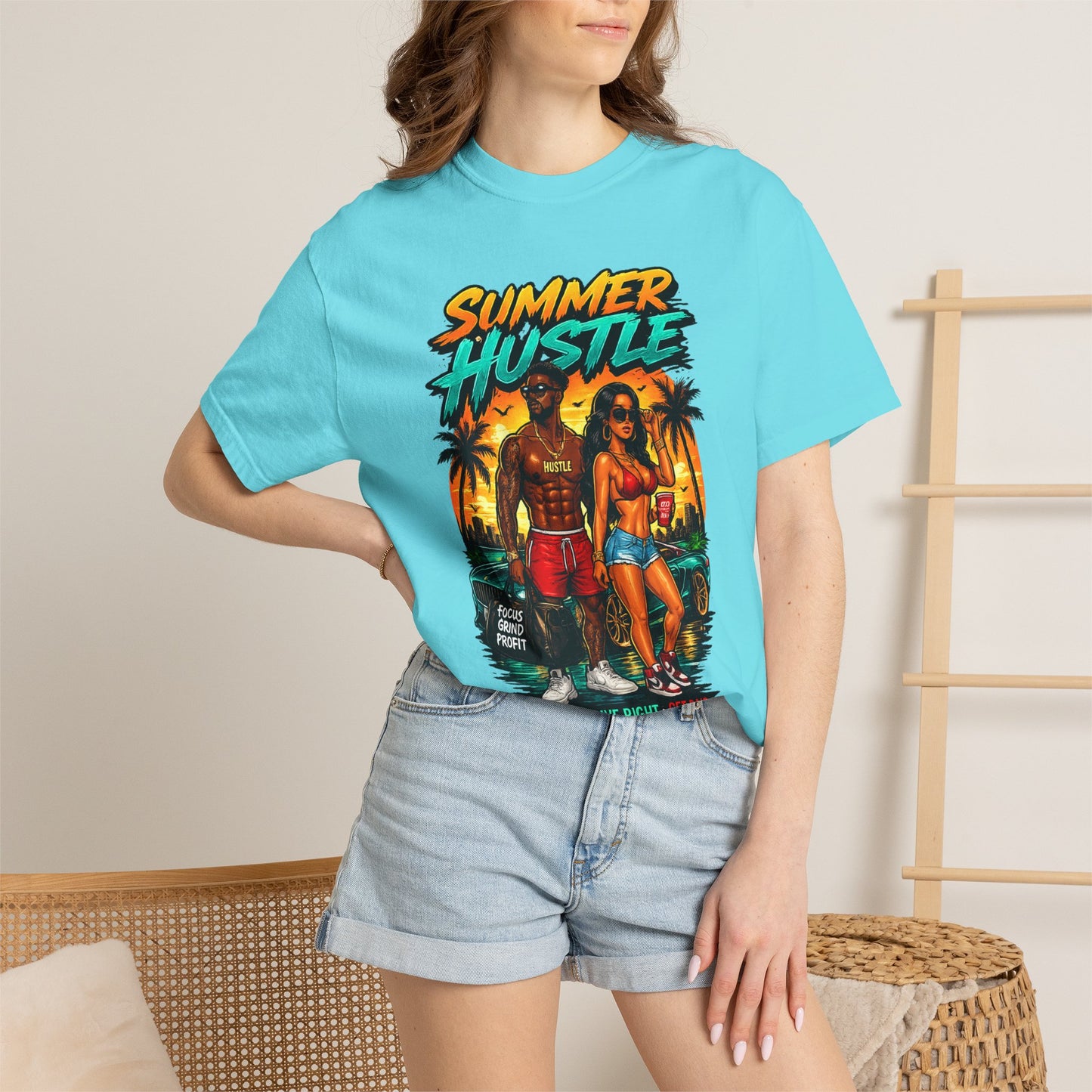 Summer Hustle Graphic T-Shirt — "Legal Money Only" Retro Beach Streetwear